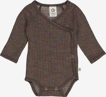 Tutina / body per bambino di Müsli by GREEN COTTON in marrone: frontale