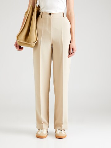 modström Loose fit Trousers with creases 'Gale' in Beige: front