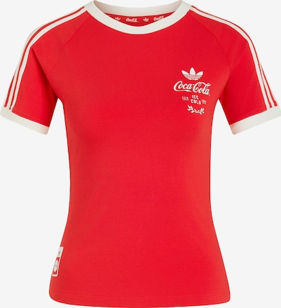 ADIDAS ORIGINALS Majica 'ADIDAS X COCA-COLA 3-STRIPES' veličine XXS u svijetlo crvena / prljavo bijela, Pregled proizvoda