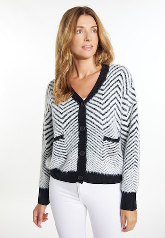 usha WHITE LABEL Strickjacke 'Pryam' in Schwarz: predná strana