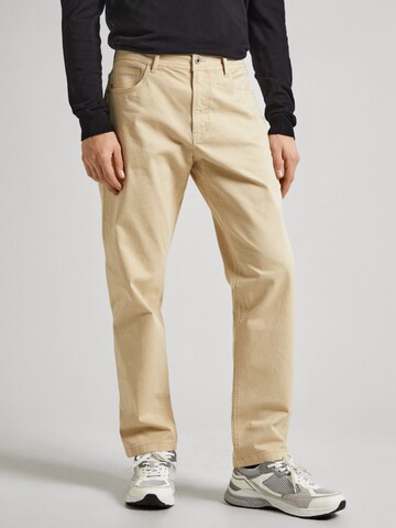 Pepe Jeans Slim fit Pants in Beige: front