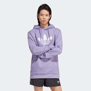 ADIDAS ORIGINALS Sweatshirt 'Adicolor Classics Trefoil' in Lila: voorkant