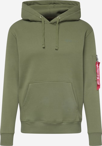 ALPHA INDUSTRIES Sweatshirt i grön: framsida