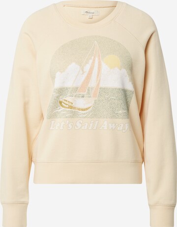 Madewell Sweatshirt 'Let's Sail Away Shrunken' i beige: framsida