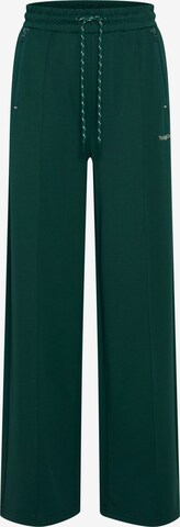 Wide Leg Pantalon 'SIMA' The Jogg Concept en vert : devant