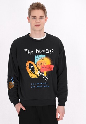 Mo ATHLSR Sweatshirt 'Back To School' in Schwarz: Vorderseite