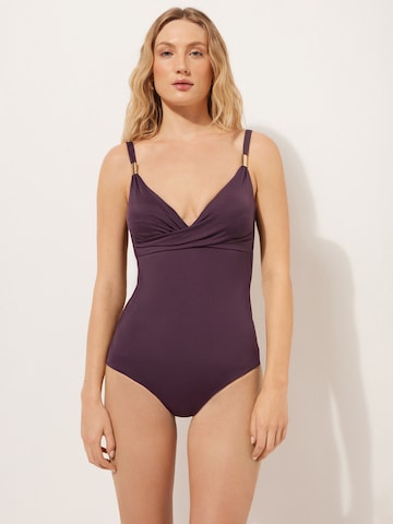 CALZEDONIA Triangle Swimsuit in Purple: front