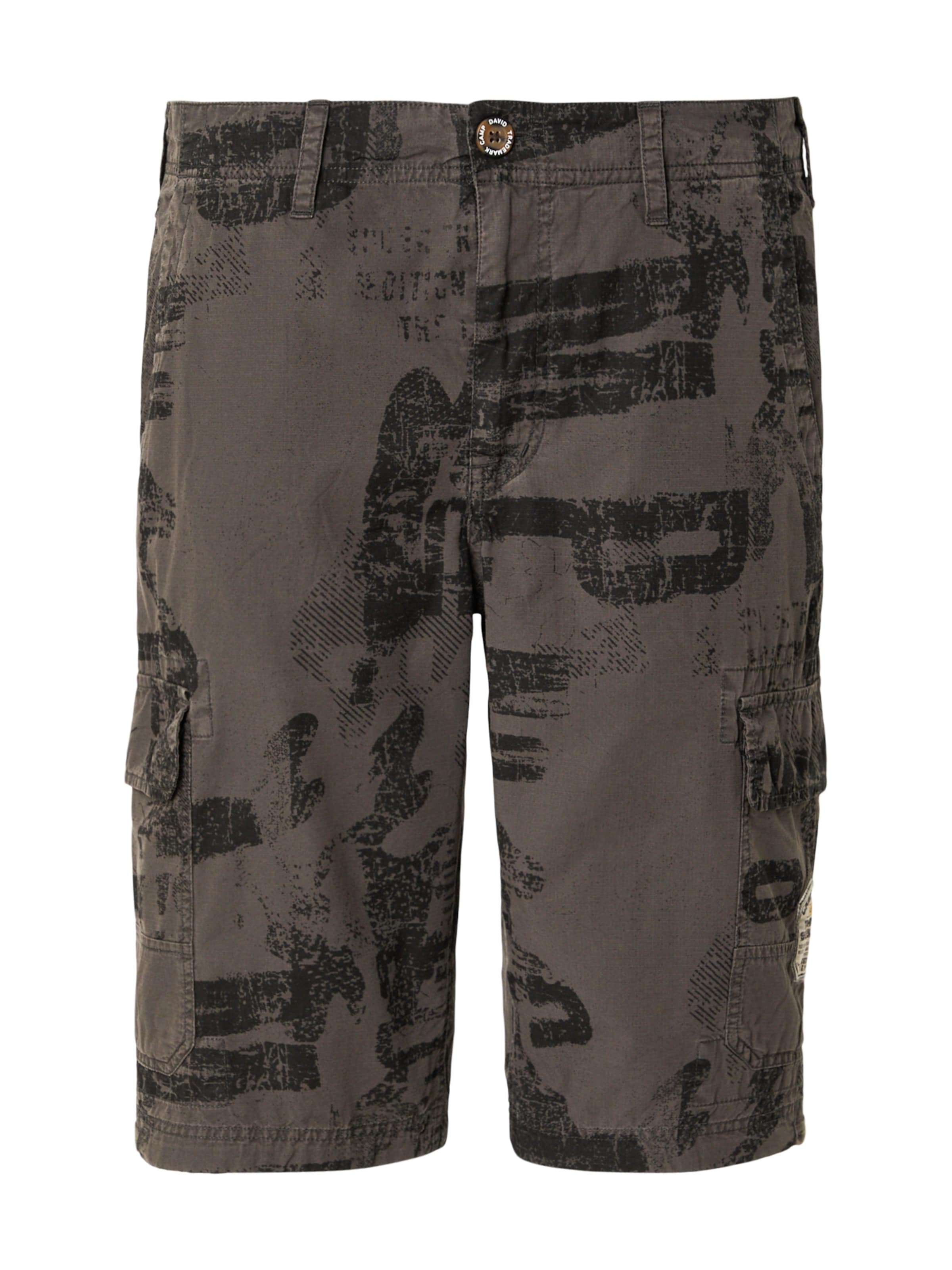 CAMP DAVID Loose fit Cargo Pants in Brown: front