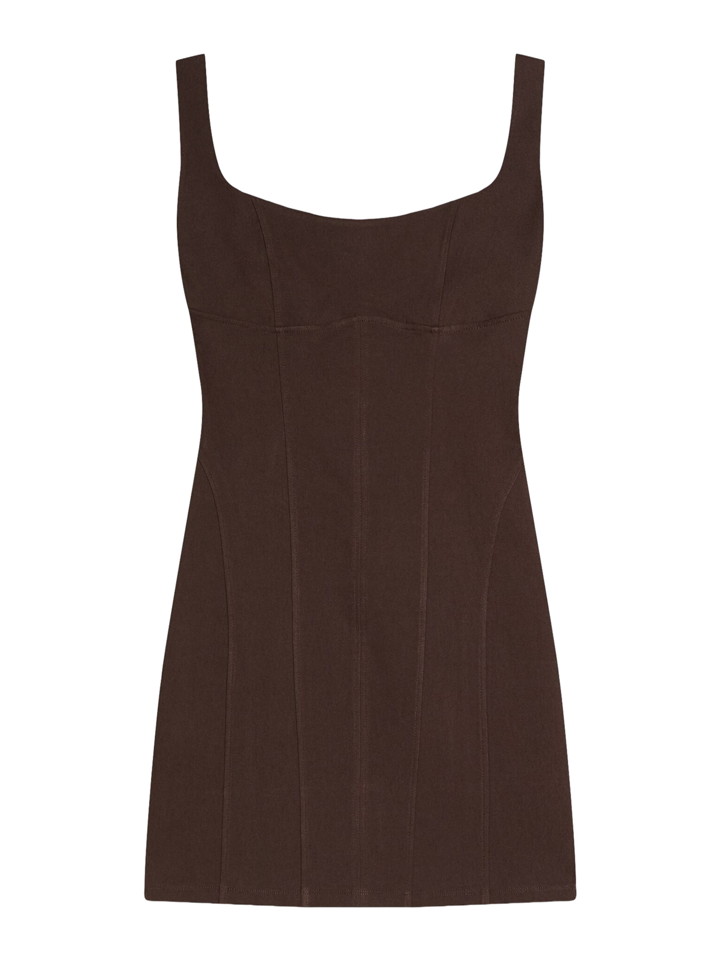 Bershka Obleka | rjava barva: sprednja stran