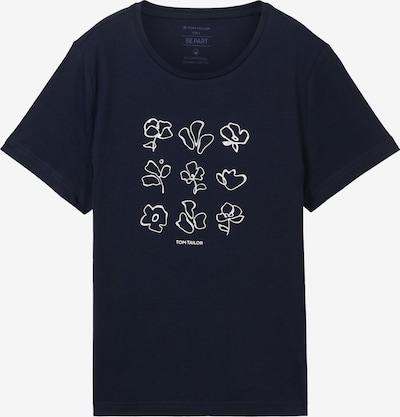 TOM TAILOR T-Shirt in marine / weiß, Produktansicht