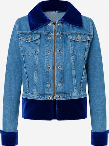 Fenice Übergangsjacke 'Denim Velvet Fusion' in Blau: Vorderseite