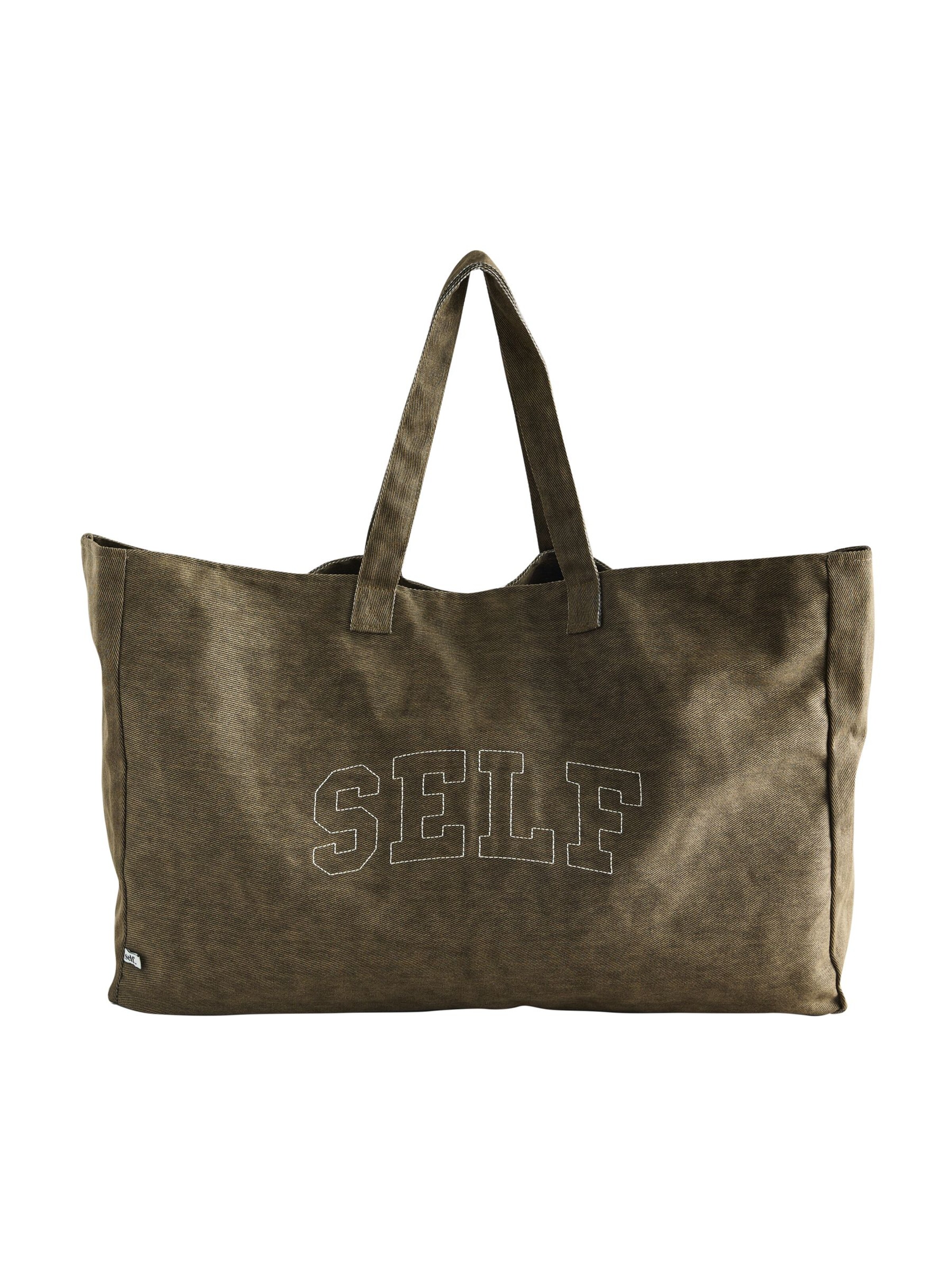 Shopper di self. in verde: frontale