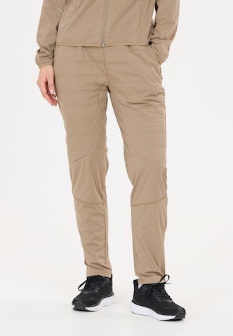 ENDURANCE Slim fit Workout Pants 'Eluna' in Brown: front