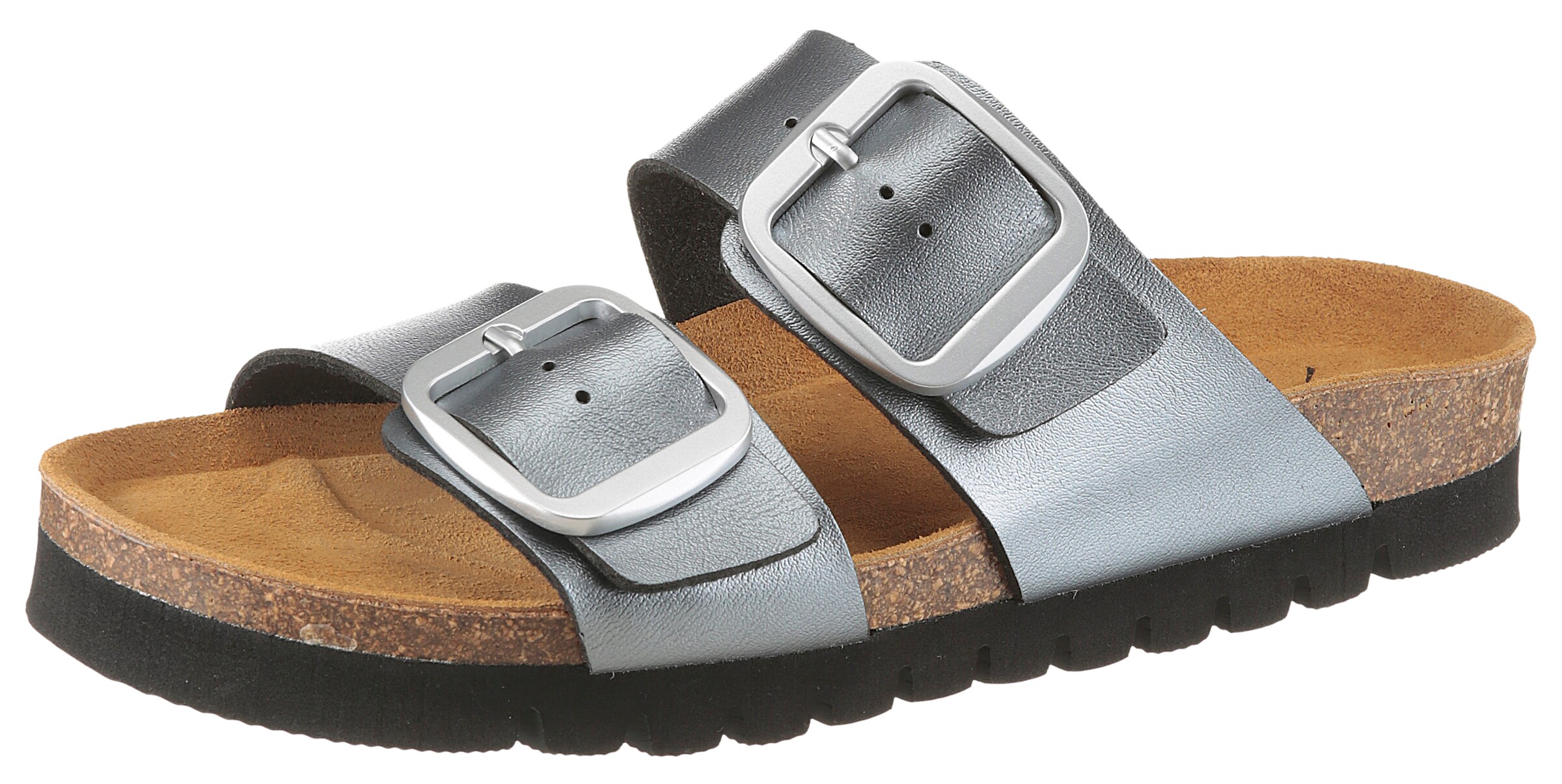 Aniston Mules in Grey: front