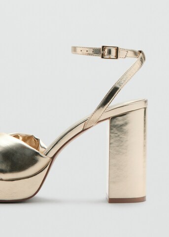 MANGO TEEN Sandals 'Bruna' in Gold