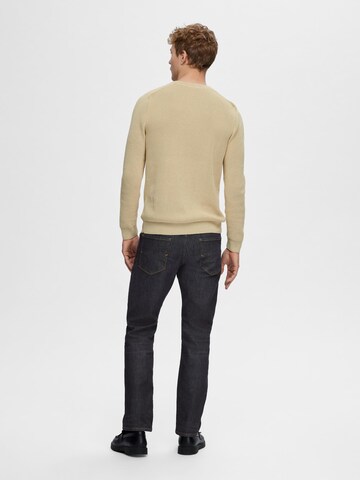 SELECTED HOMME Trui 'OWN' in Beige