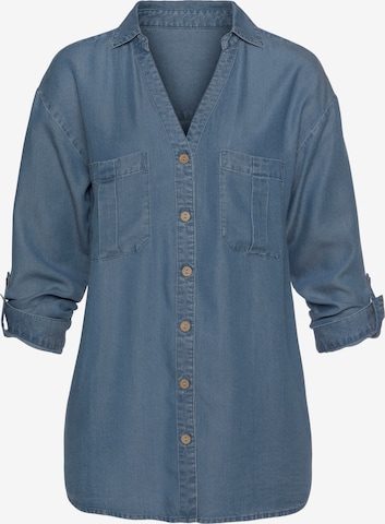 LASCANA Blouse in Blauw: voorkant