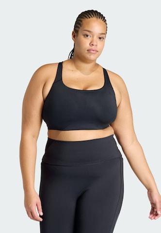 Bustino Reggiseno sportivo 'Optime' di ADIDAS PERFORMANCE in nero: frontale