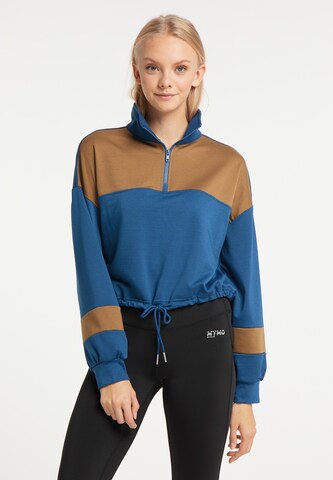 myMo ATHLSR Athletic Sweatshirt in Blue: front