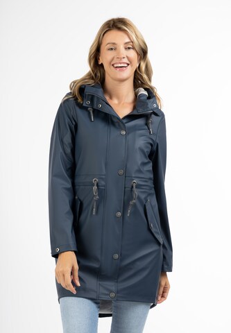 Usha Raincoat in Blue: front