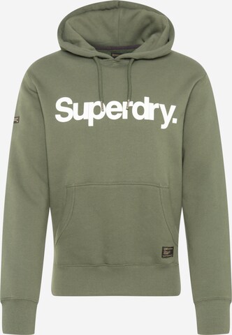 Effilé Sweat-shirt Superdry en vert : devant