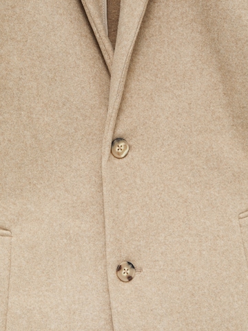 Palton de primăvară-toamnă de la Pull&Bear pe bej