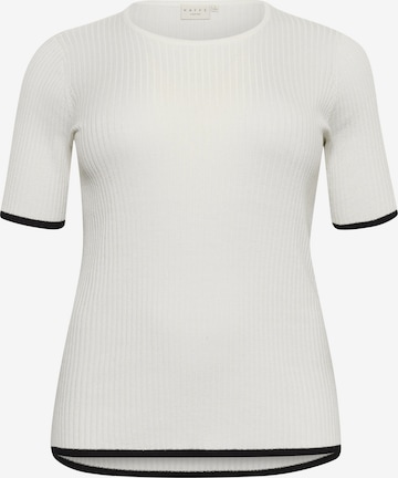 KAFFE CURVE Sweater 'Izzy' in White: front