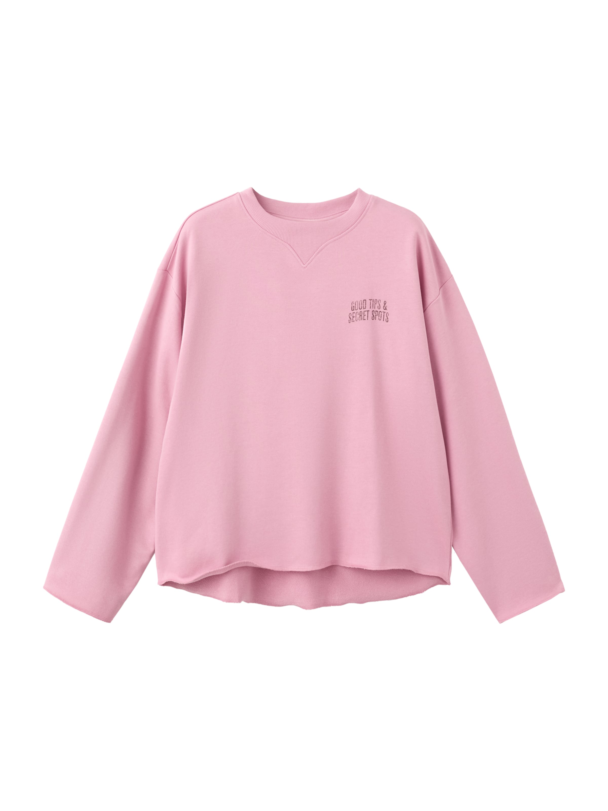 Bluză de molton 'TOURIST' de la MANGO TEEN pe roz: față