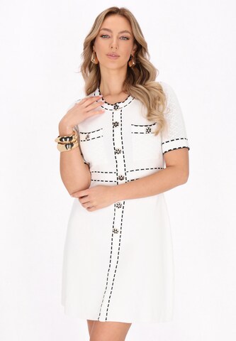 Abito in maglia 'Fashion Look' di faina in bianco: frontale