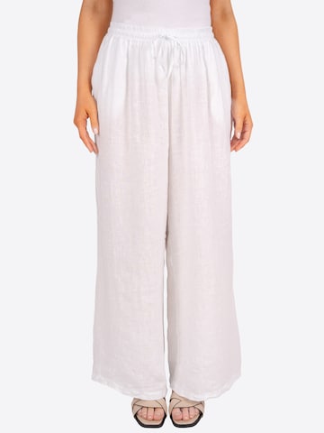 Wide Leg Pantalon 'Perla' Seasons of April en blanc : devant