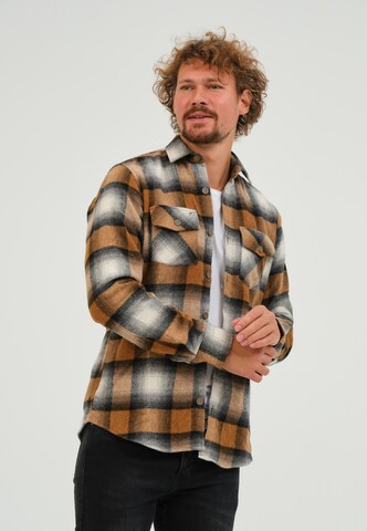 Giorgio di Mare Regular fit Button Up Shirt in Orange