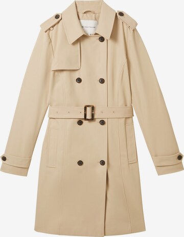 Manteau mi-saison TOM TAILOR en beige : devant