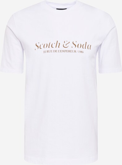 SCOTCH & SODA T-Shirt en caramel / blanc, Vue avec produit