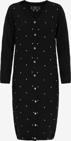 faina Gebreid vest in Zwart: voorkant