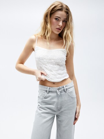 Pull&Bear Top in Weiß: Vorderseite