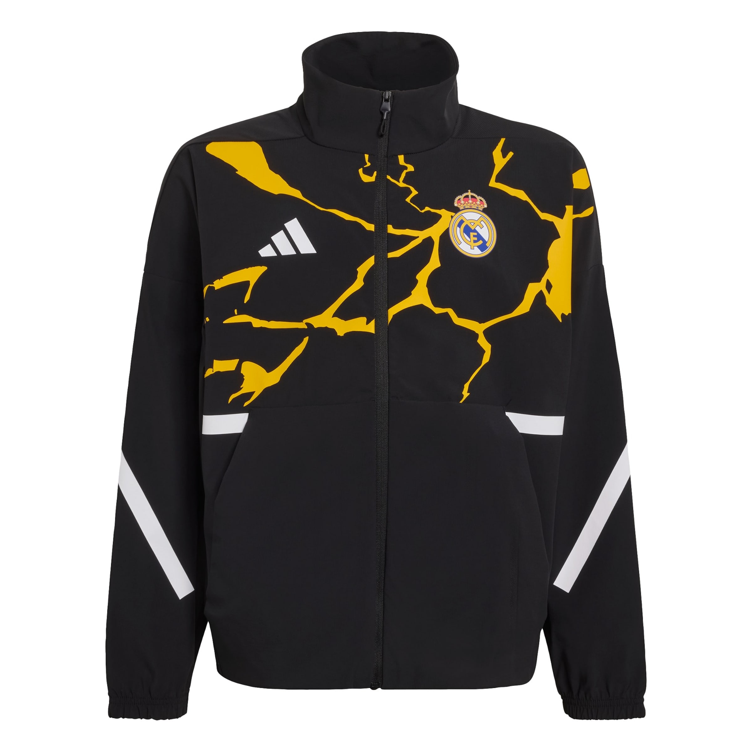 ADIDAS PERFORMANCE Sportjacke 'Real Madrid Avengers Z.N.E. Anthem' in Schwarz: Vorderseite