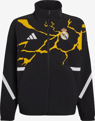 ADIDAS PERFORMANCE Sportjas 'Real Madrid Avengers Z.N.E. Anthem' in Zwart: voorkant