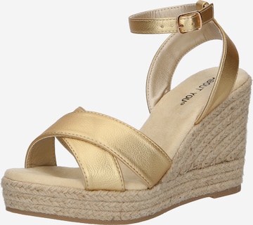 ABOUT YOU - Zapatos con plataforma 'Juliana' en oro: frente