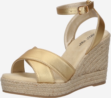 ABOUT YOU - Sapatos de salto 'Juliana' em ouro: frente