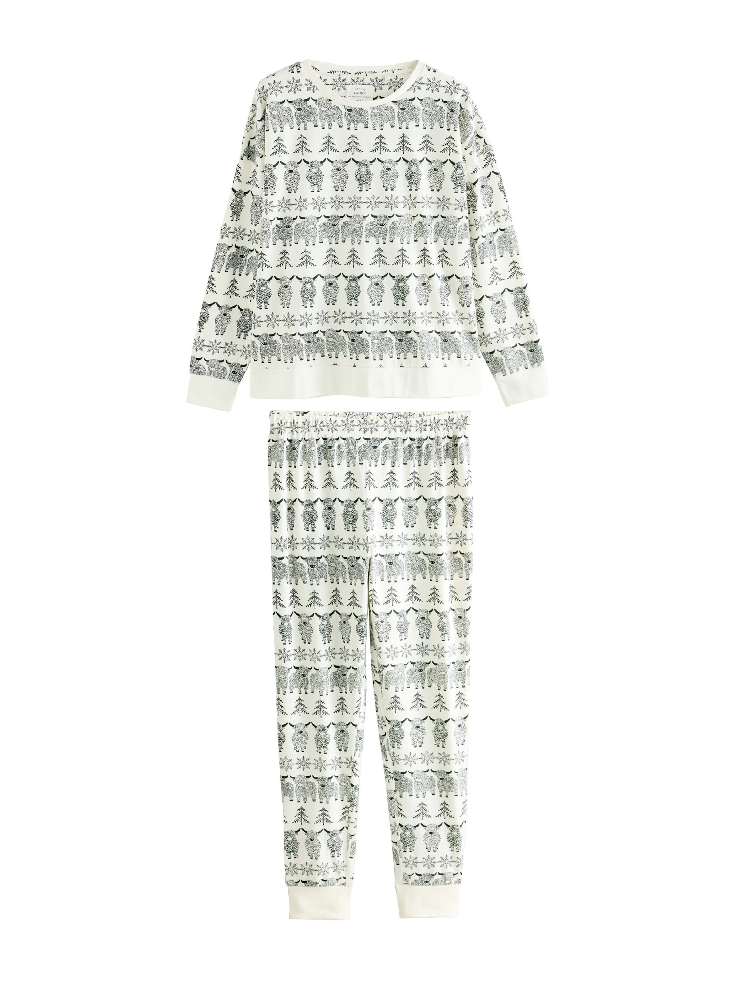 Next Pyžamo 'Matching Family Christmas' - černá / bílá, Produkt