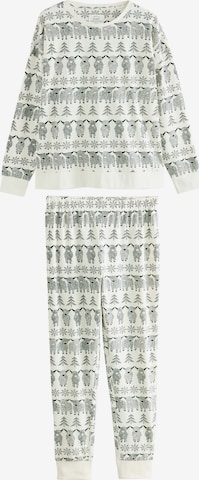 Next Pyjama 'Matching Family Christmas' värissä valkoinen: etupuoli
