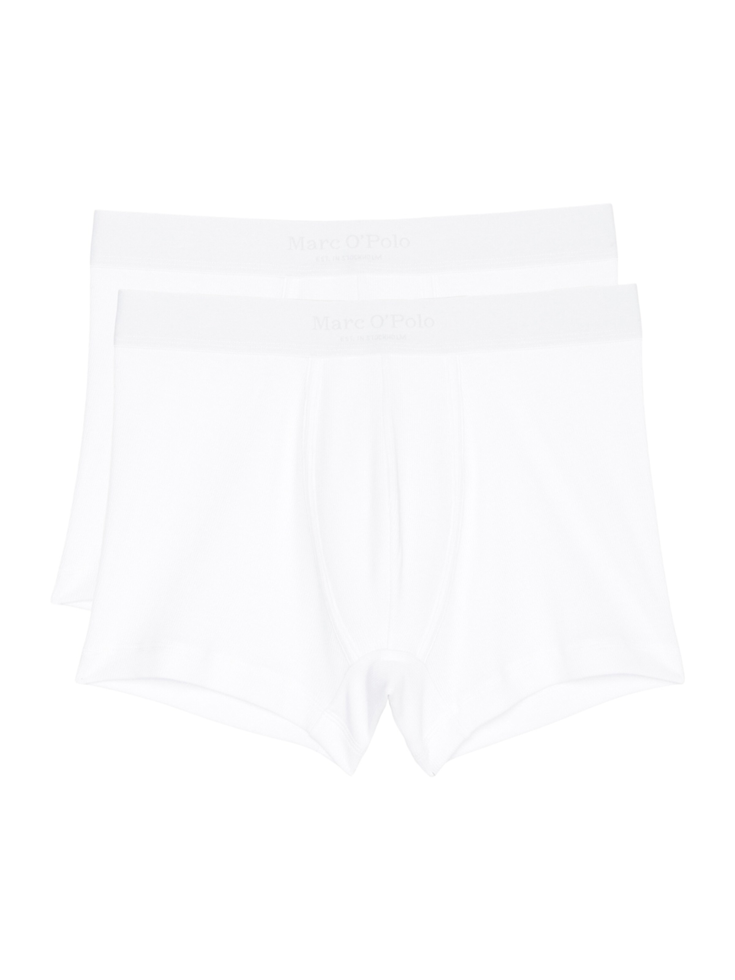 Marc O'Polo Boxershorts ' Iconic Rib ' in Wit: voorkant