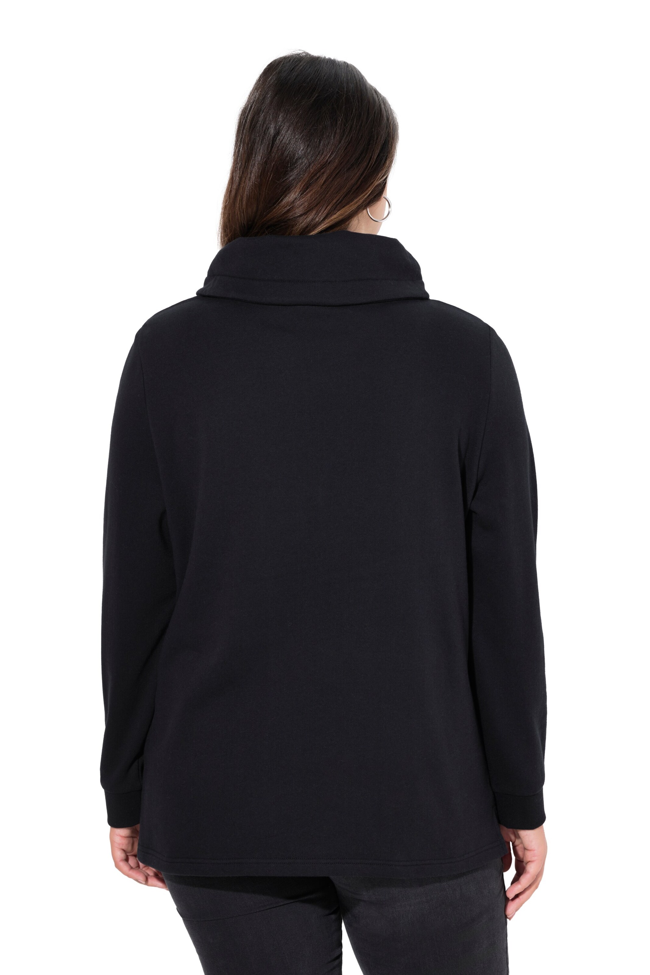 Ulla Popken Sweatshirt in Schwarz
