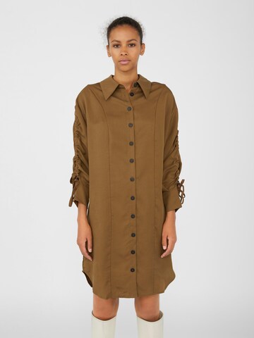 OBJECT Shirt Dress 'Elja' in Brown: front