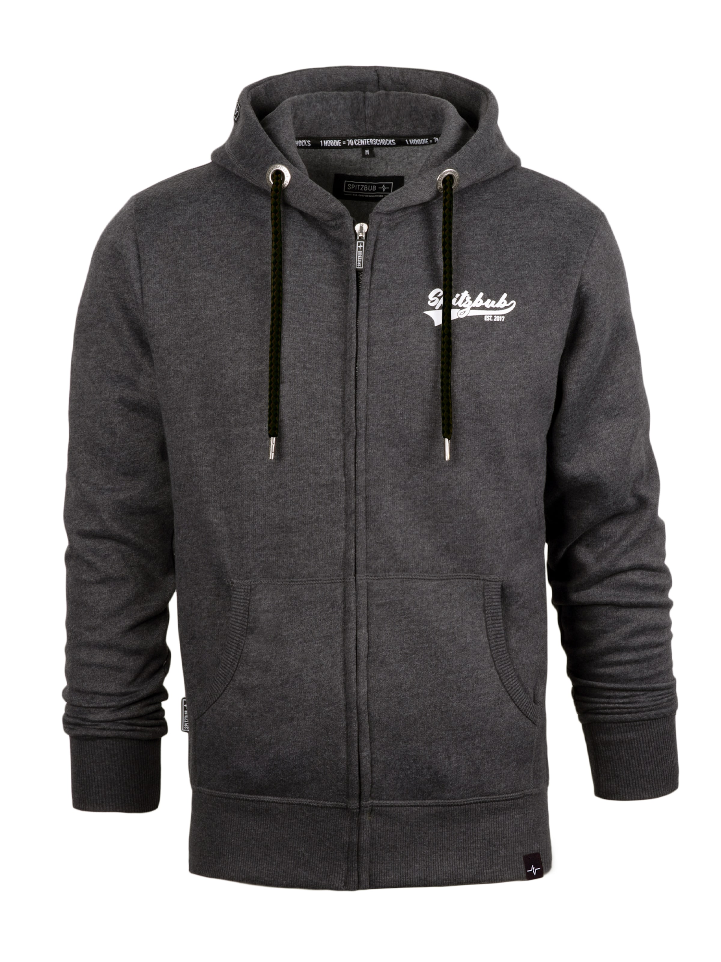 SPITZBUB Sweat jacket 'Uwe' in Grey: front