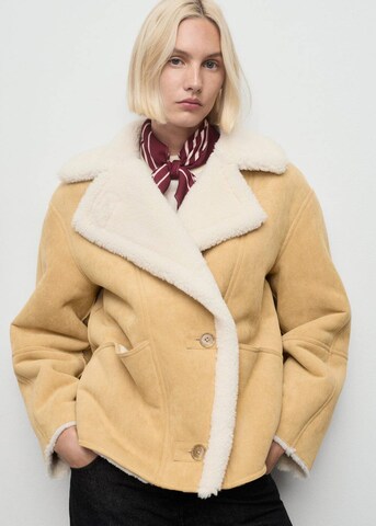 MANGO Winter Jacket 'Bunny' in Brown: front
