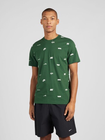 Nike Sportswear Póló 'CLUB' - zöld: elől