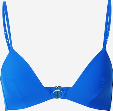 Calvin Klein Swimwear Kolmnurk Bikiinitopp, värv sinine: eest vaates