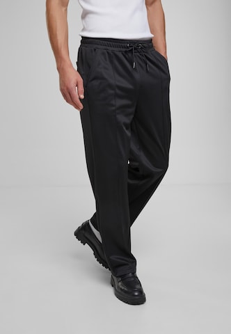 Urban ClassicsLoosefit Hlače 'Pintuck' - crna boja