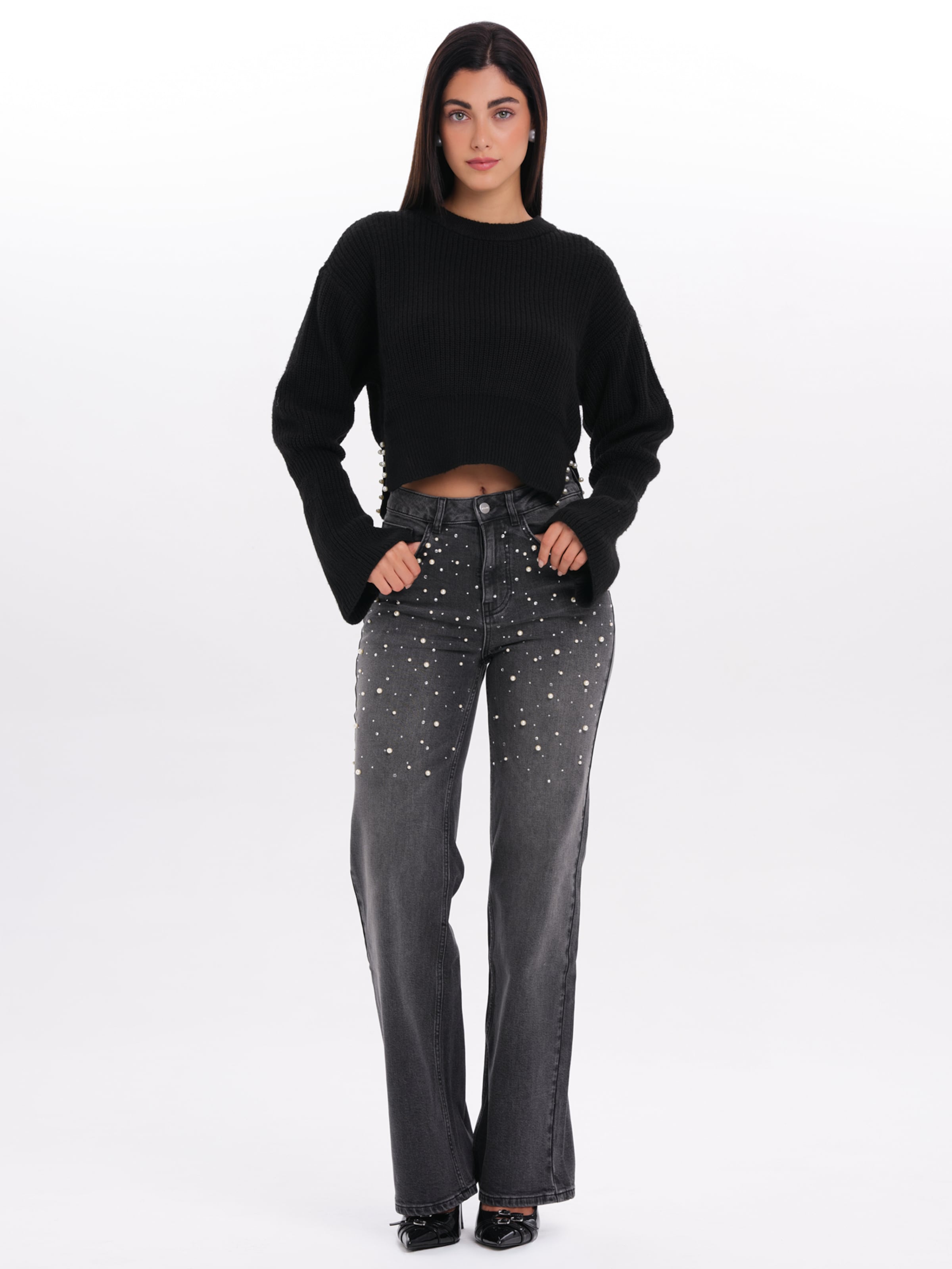 Pull-over MYLAVIE by Sarah Harrison en noir